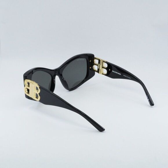NEW BALENCIAGA BB0287S 001 BLACK GREY SUNGLASSES - Picture 11 of 12